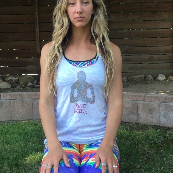 Rebel Buddha crystal Buddha tank top - Picture 2 of 4